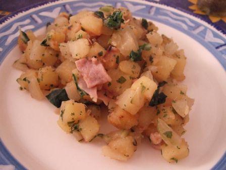 Poêlée de blettes et de pommes de terre (assiette)