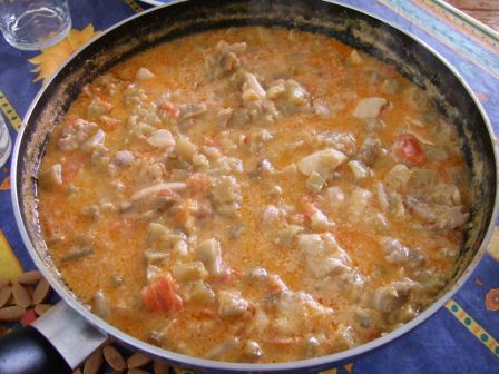 Curry Thaï de poulet aux aubergines (vue générale)
