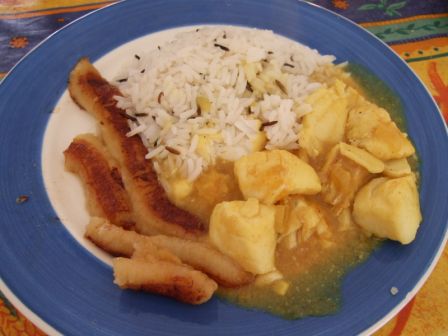 curry de poisson aux bananes
