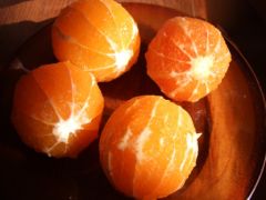 Salade poire orange caramélisée -- oranges pelée à vif