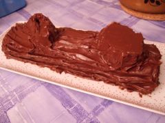 Buche chocolat marron - réalisation